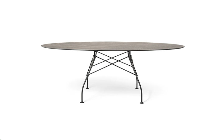Glossy Oval Table by Kartell Furniture Tables Glossy Oval Table by Kartell Furniture Tables